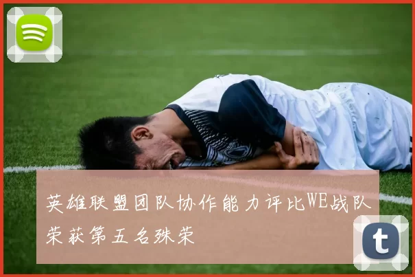 英雄联盟团队协作能力评比WE战队荣获第五名殊荣